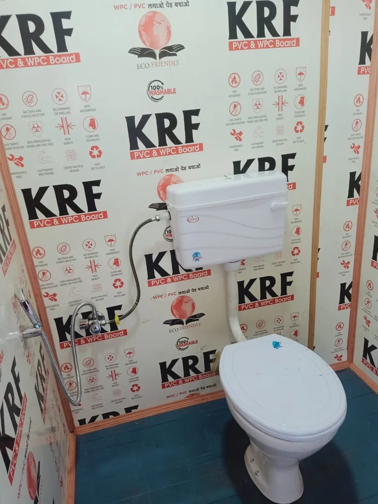 A portable toilet cabin with western camod  - portable toilet cabin - precast toilet manufacturers - office and dry containers